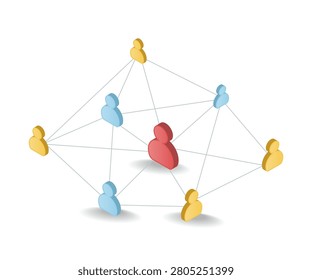 Business Networking Communication Flat Vector Illustration