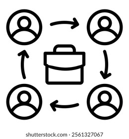 Business Networking Icon Element For Design