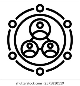 Business Networking Icon Element For Design