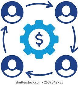 Business Networking Icon Element for Design