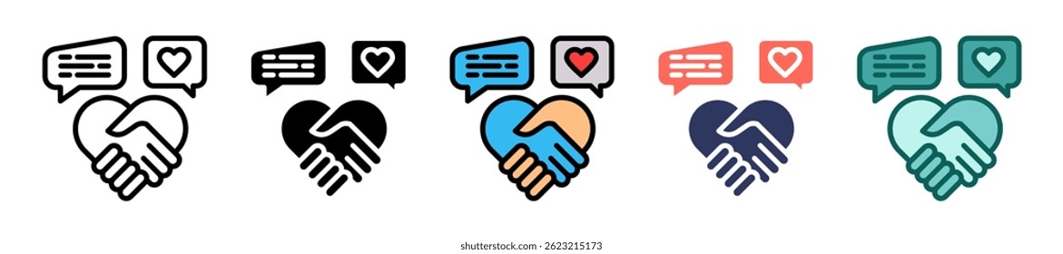 Business Networking Icon Multiple Vector Illustration