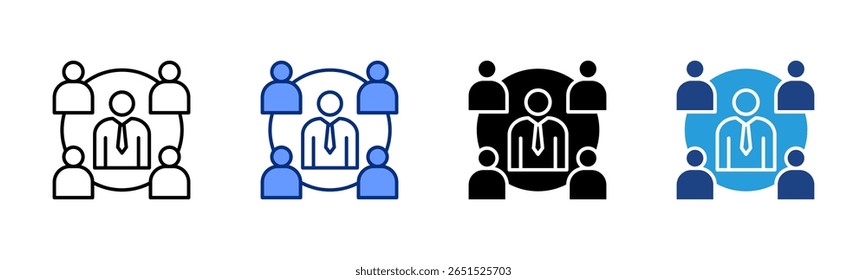 Business Networking icon sheet multiple style collection