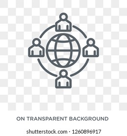 business networking icon. Trendy flat vector business networking icon on transparent background from general  collection. High quality filled business networking symbol use for web and mobile