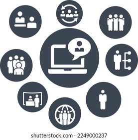 Business Networking Icons Vektordesign