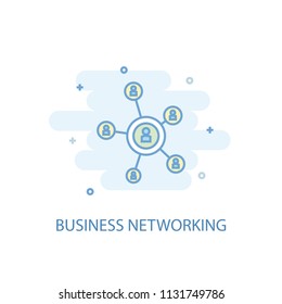 Business networking line trendy icon. Simple line, colored illustration. Business networking symbol flat design from Entrepreneurship set. Can be used for UI/UX