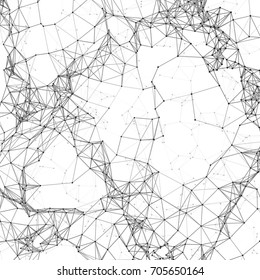 Business networking polygonal mesh background. Digital global connection technology concept. Digital mesh background, line connection structure pattern. Vector illlustration