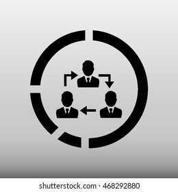 Business Networking Teamwork Vector Icon Illustration