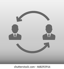 Business Networking Teamwork Vector Icon Illustration