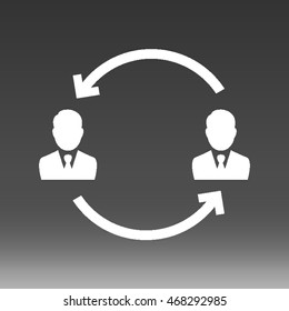 Business Networking Teamwork Vector Icon Illustration