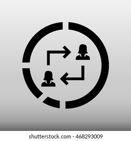 Business Networking Teamwork Vector Icon Illustration