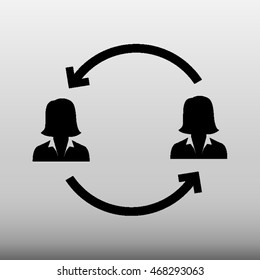 Business Networking Teamwork Vector Icon Illustration