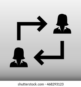 Business Networking Teamwork Vector Icon Illustration