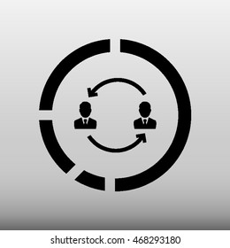 Business Networking Teamwork Vector Icon Illustration