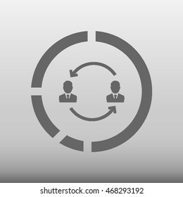 Business Networking Teamwork Vector Icon Illustration
