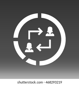 Business Networking Teamwork Vector Icon Illustration