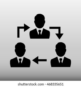 Business Networking Teamwork Vector Icon Illustration