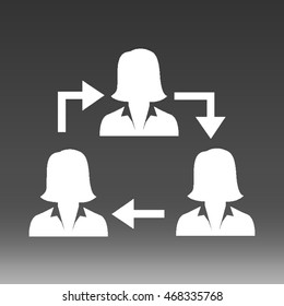 Business Networking Teamwork Vector Icon Illustration