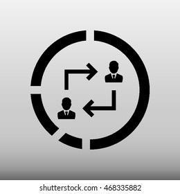 Business Networking Teamwork Vector Icon Illustration
