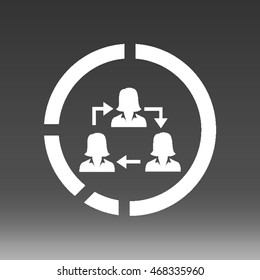 Business Networking Teamwork Vector Icon Illustration