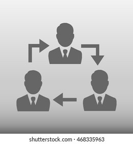 Business Networking Teamwork Vector Icon Illustration