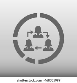 Business Networking Teamwork Vector Icon Illustration