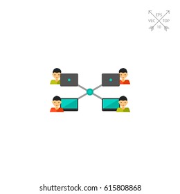 Business networking vector icon