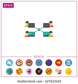 Business networking vector icon