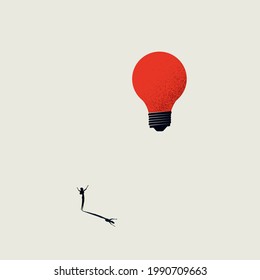 Business new idea vector concept. Symbol of innovation, invention, brainstorming. Minimal eps10 illustration.