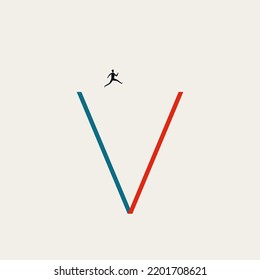 Business new opportunity vector concept. Symbol of challenge, future, vision. Minimal design eps10 illustration