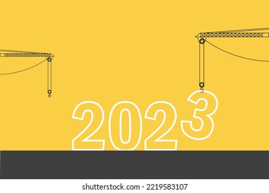 Business in the New Year 2023. happy new year