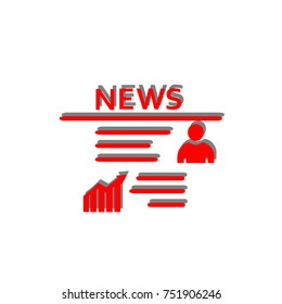 Business news. 3D icon