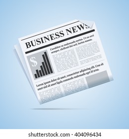 Business news newspaper vector illustration.