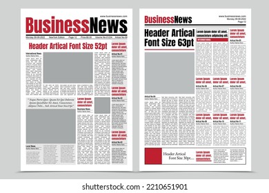 Business News Paper Design Template 