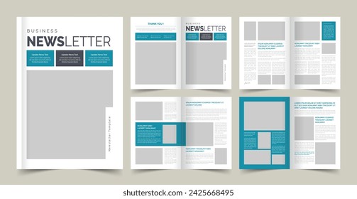 Business Newsletter Design, A4 Newsletter template, Annual Report Design