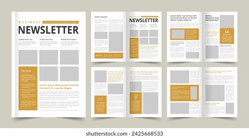 Business Newsletter Design, A4 Newsletter template, Annual Report Design