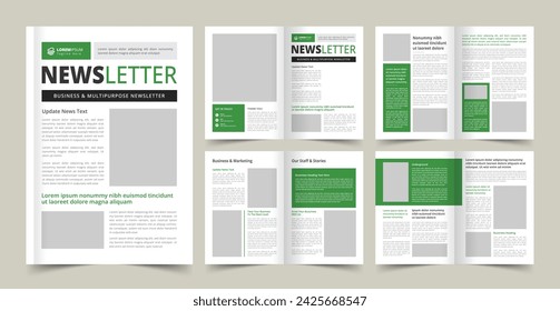 Business Newsletter Design, A4 Newsletter template, Annual Report Design