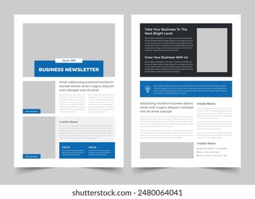 Business Newsletter Design, A4 Newsletter template, Annual Report Design