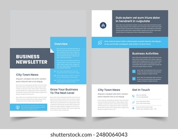 Business Newsletter Design, A4 Newsletter template, Annual Report Design