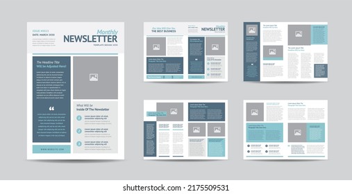 Business Newsletter Design Or Journal Design Or  Monthly And Yearly News Or Company Report Design 