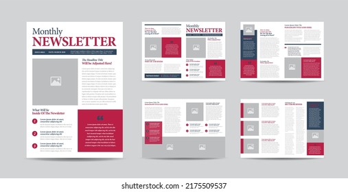 Business Newsletter Design or Journal Design or  Monthly and Yearly News or Company Report Design 