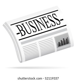 Business newspaper. Vector illustration.