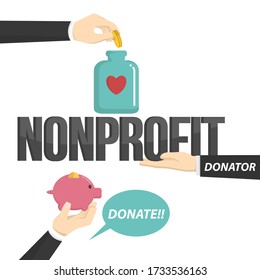 business nonprofit design on white background
