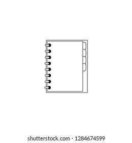 Business note outline vector icon