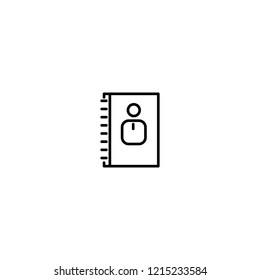 Business notebook icon. People noebook icon.