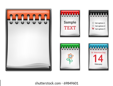 Business notepad isolated on the white background