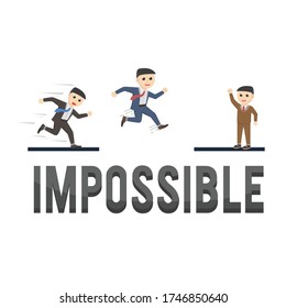 business Nothing is impossible design character on white background