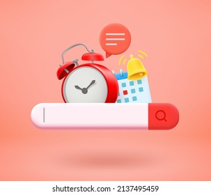 Business notifications . 3d vector concept
