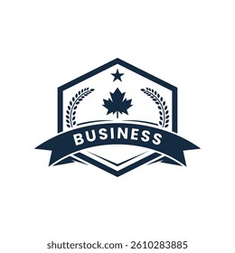 Business with Oak symbol on old style retro vintage logo design vector template. Business, Brand, Fashion, Badge logo design concept