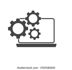 Business Object Vector Icon. System Performance Tuning, Management On White Isolated Background.