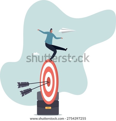 Business objective, purpose or target, goal and resolution to aim for success, aspiration and motivation to achieve goal .human life and situation.